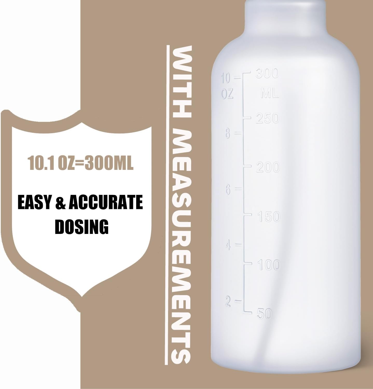 Spray Bottles, Small Spray Bottle for Hair Cleaning Plants Pet, Mist/Stream Adjustable, BPA-free Plastic Water Squirt Bottle 10 oz (300ml), 2 Pack