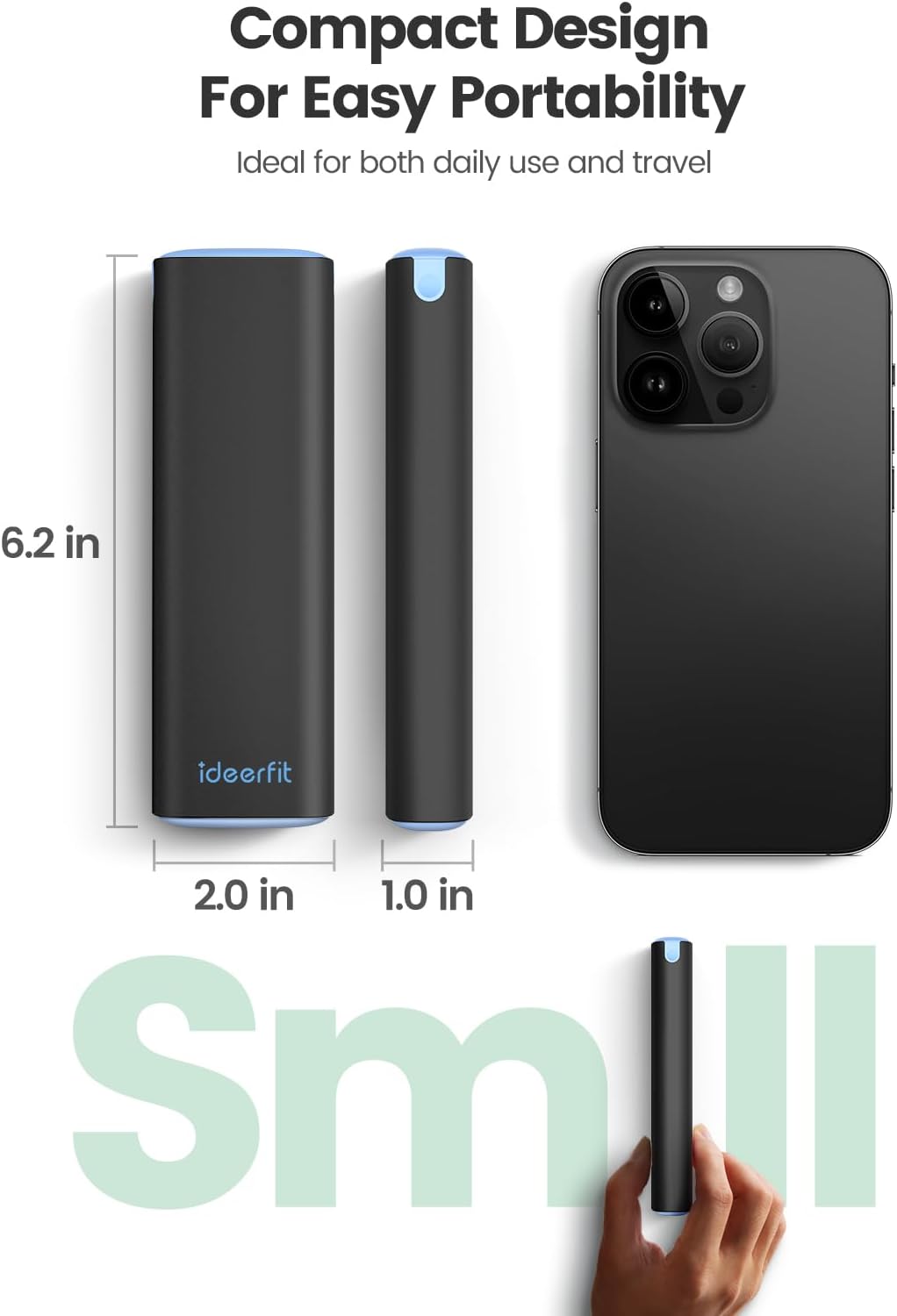 Weekly Travel Pill Organizer,Ideerfit Small Pill Box 7 Day,Portable Pill case,Daily Medicine Box,Drawer Design Pill Container for Medication, Vitamins, Fish Oils, Supplements,Black