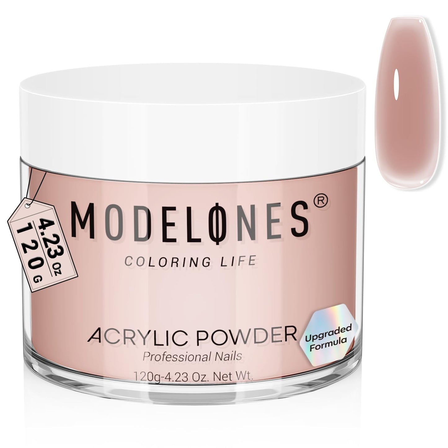 Modelones Acrylic Powder, 4.23oz Upgraded Dark Pink Nail Acrylic Powder for Nail Art 3D Carving French Nails Extensions, Non-Yellowing, Gifts for Women