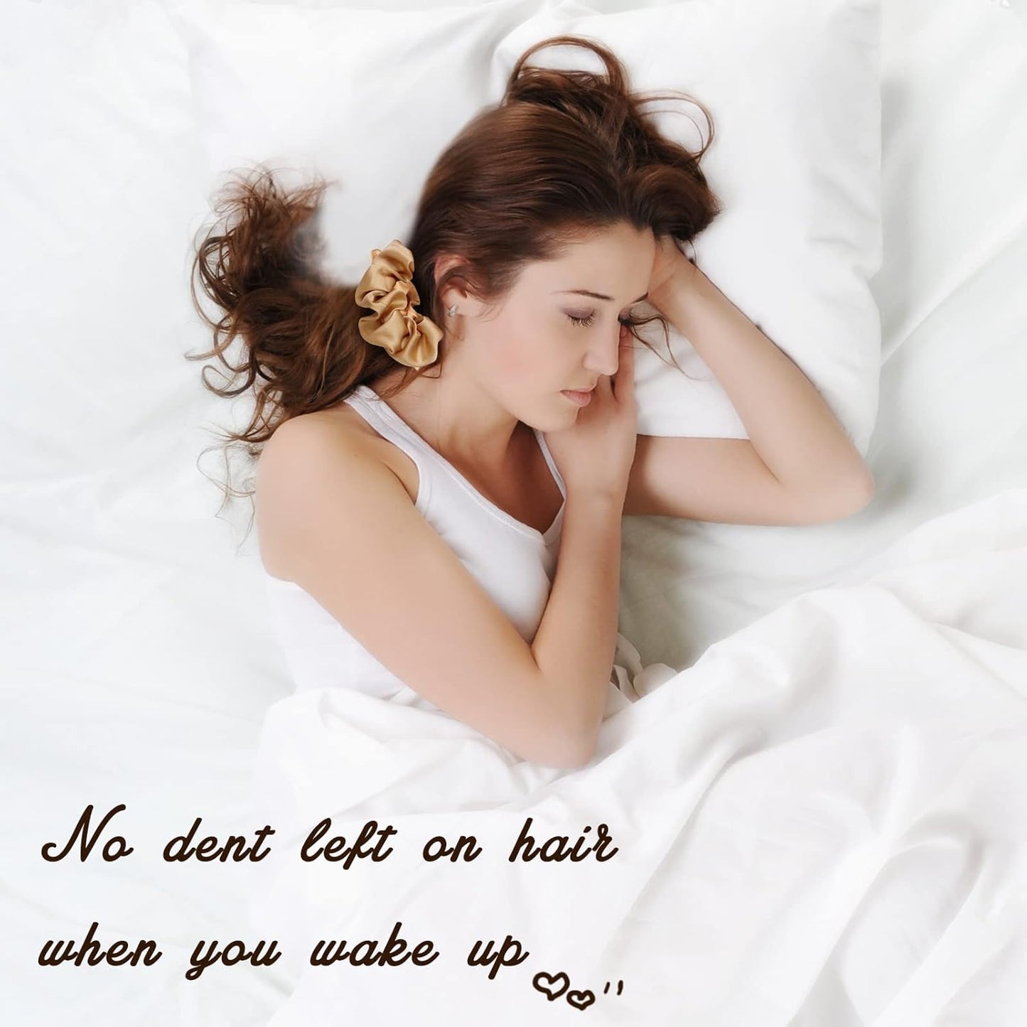 Lolalet Scrunchies for Women, Satin Hair Softer Than Silk Ties Sleep, Big Scrunchy Ponytail Holder with Elastic Bands Girls Thick Thin Curly -6 Pack, Style C