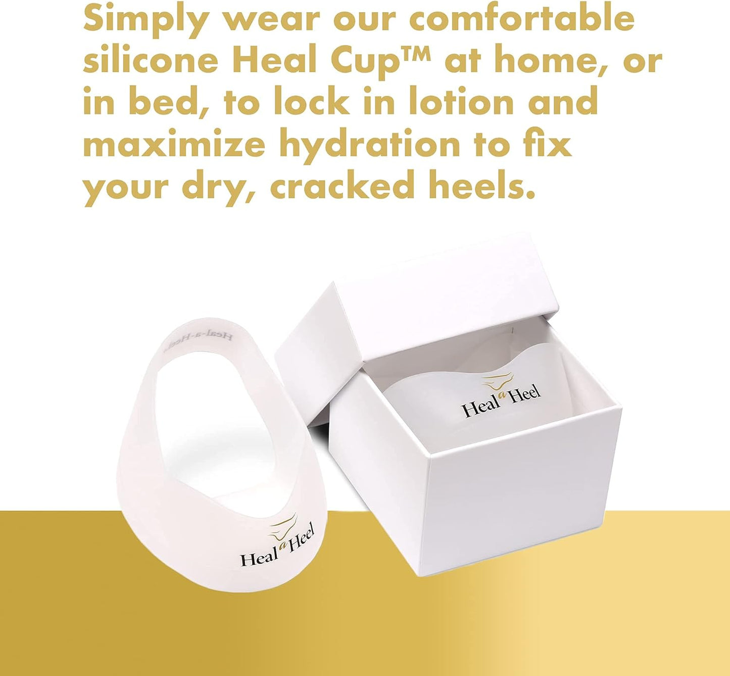 Silicone Heal Cups (Medium) | Heel Cups for Cracked Heels | Comfortable and Durable Heel Cup for Cracked Heel Repair | Cracked Feet Treatment | Silicone Socks | Natural Dry Heel Solution