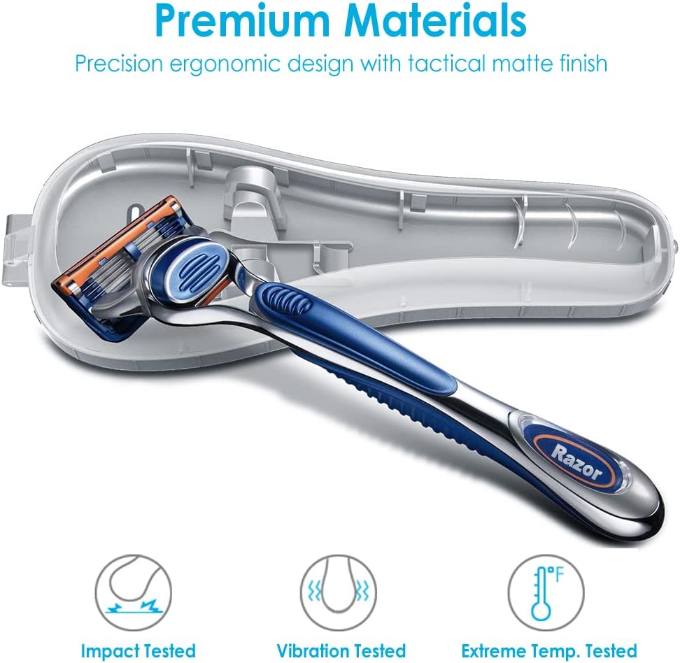 Razor Case Compatible with Gillette Proglide Fusion Men's Razor, Travel Protector Case with Carrying Bag - Gray