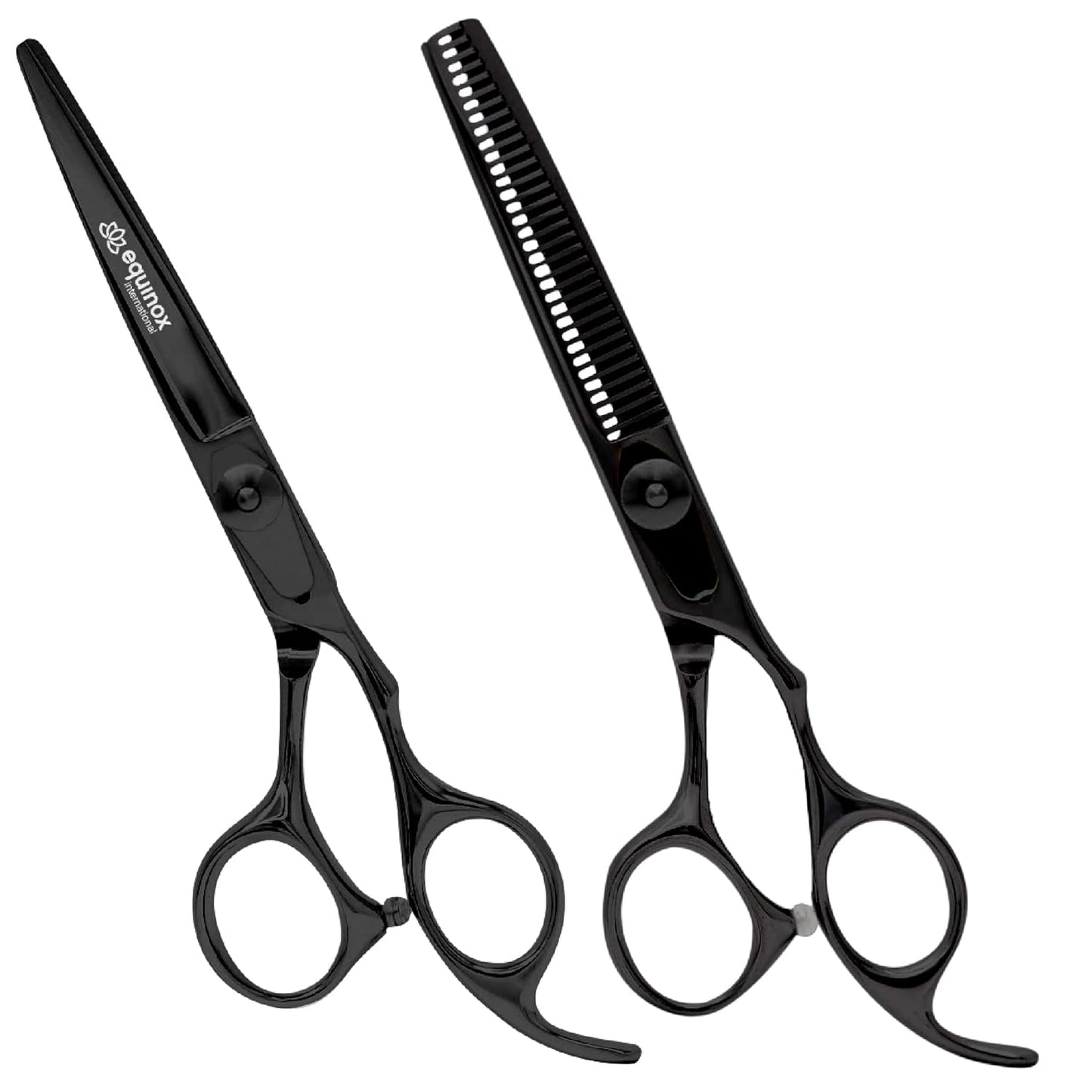 Equinox Professional Scissors Set - Barber & Thinning Shears for Hair Cutting & Grooming, Premium Japanese Stainless Steel, Barber Accessories & Tools