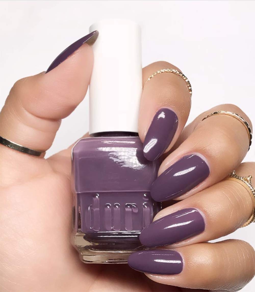 duri Nail Polish, 738 Scorpio, Purple Plum, Full Coverage, Glossy Finish, Fast Drying, 0.45 Fl Oz