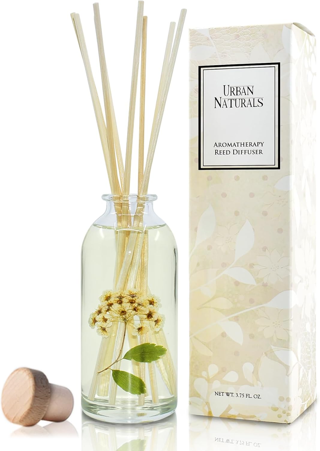 Urban Naturals Spring Blooms Scented Reed Diffuser Oil Set | Real Flowers in The Bottle! Bulgarian Rose, Egyptian Jasmine, Blue Orchid, Lily of The Valley, Amber | Great Idea