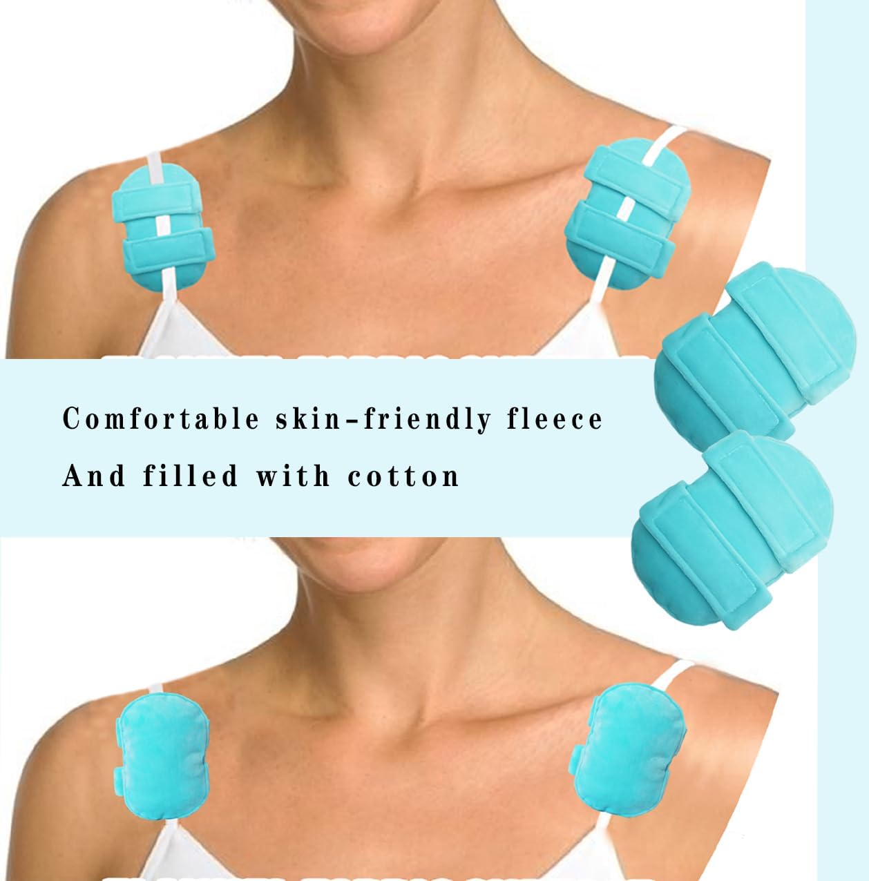 Pacemaker Pillow Post Surgery Bra Strap Pad Protector for Chest Port Pacemaker Heart Surgery Recovery Support Cushion(Blue) 2 Pack