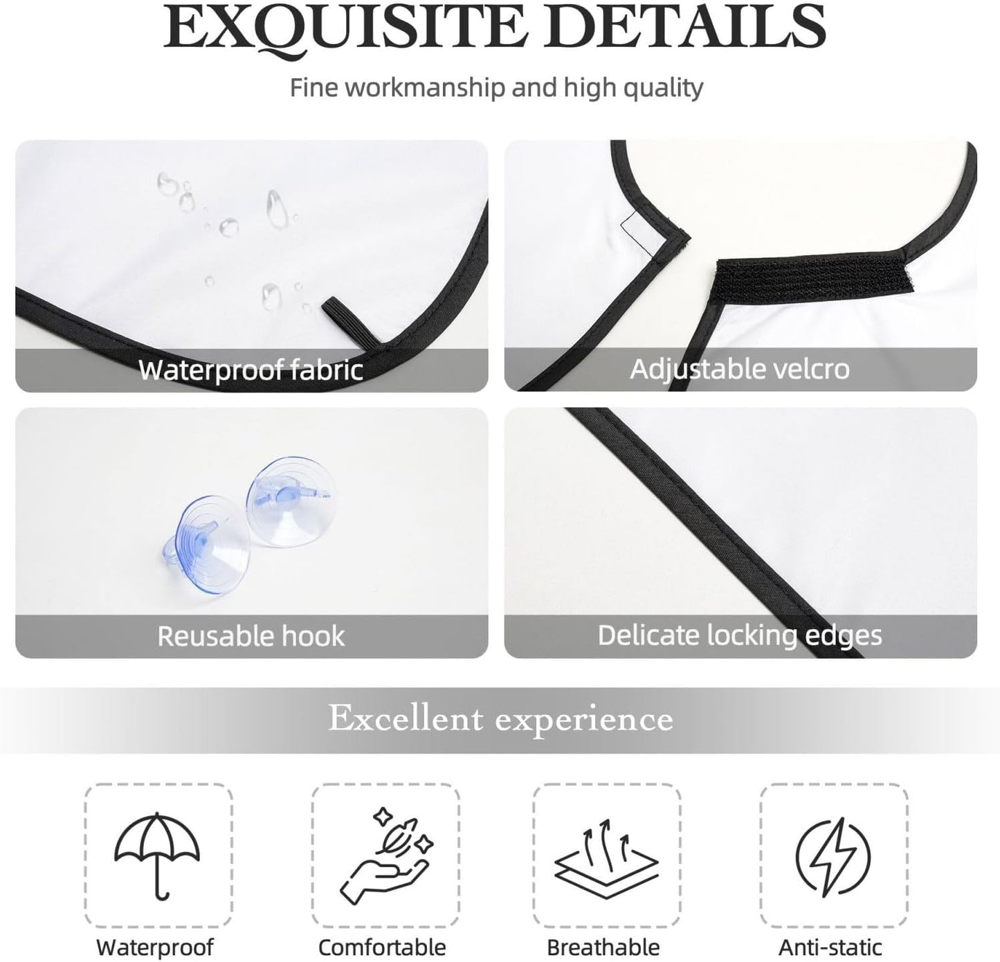 Beard Apron Hair Catcher, Black Marble Texture Shave Bib, Waterproof Non-Stick Shaving Bib, Trimming Grooming Tool for Dad Men Anniversary