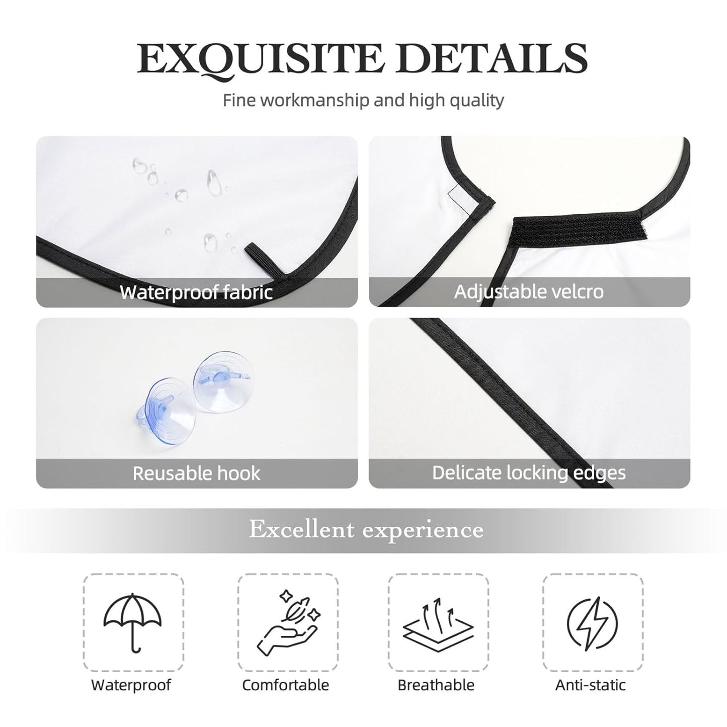 Duck Beard Bib Apron, Beard Hair Catcher For Men Shaving, Waterproof With Suction Cups