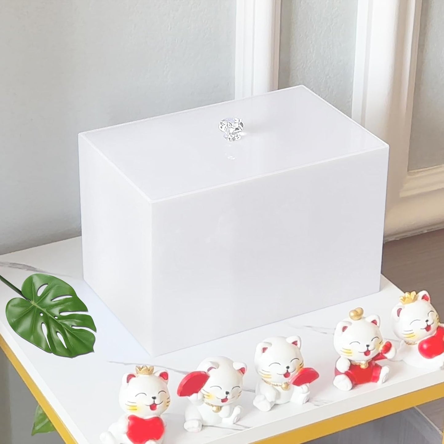 Tampon Box for Bathroom, Tampons and Pads Storage Holder, Women Period Organizer Container, White