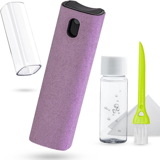 Screen Cleaner Touchscreen Mist Spray, walrfid Cleaning Kit for Electronic Smart Phone TV, Laptop, Computer LCD Flat Screens, Eyeglasses, Compatible with iPhone iPad MacBook Pro - Lightpurple