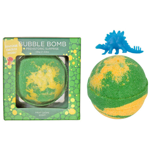 Dinosaur Bath Bombs for Kids and Toddlers with Surprise Toys Inside - Incredible Scents, USA Made, Safe Ingredients, Won't Stain Tub, 1 Pack for Boys and Girls Bubble Treats by Two Sisters