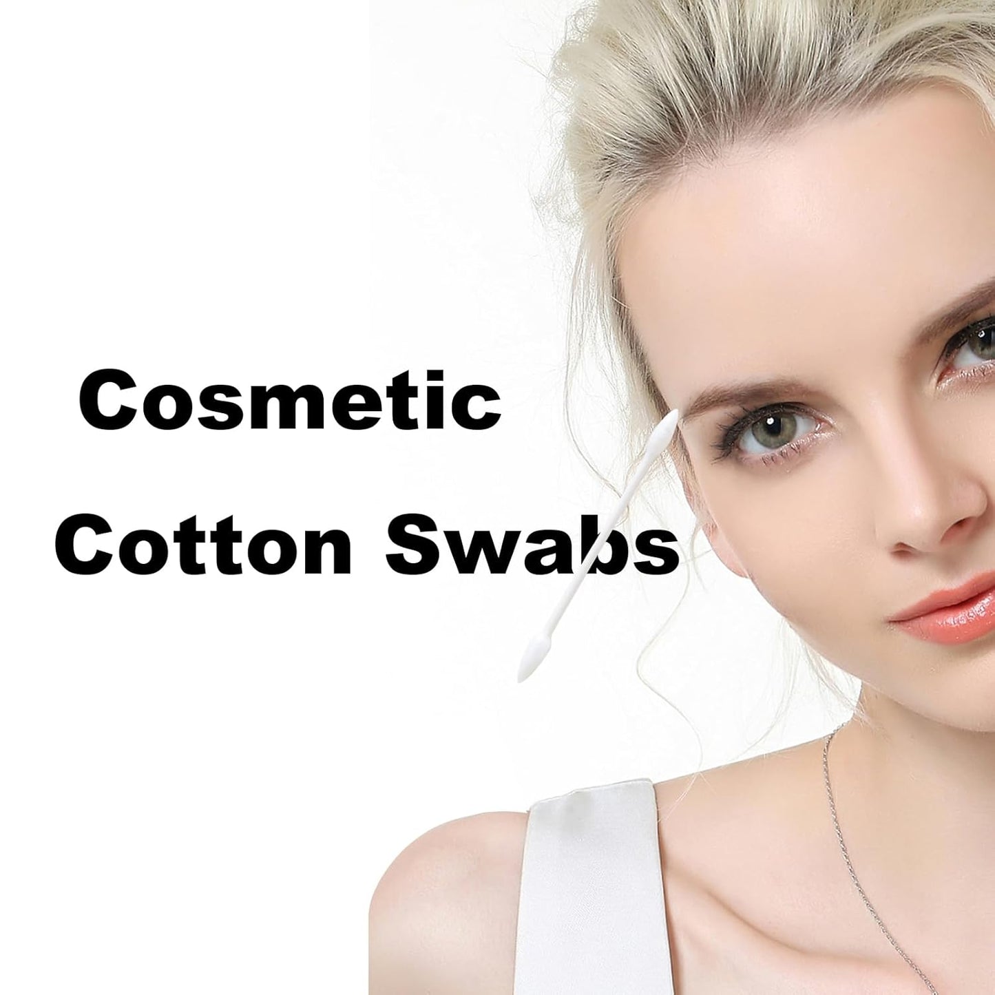 Pointed Tip Cotton Swabs,2000 count Cotton Buds,Double Precision Tips with Paper Stick for Personal Care and Makeup