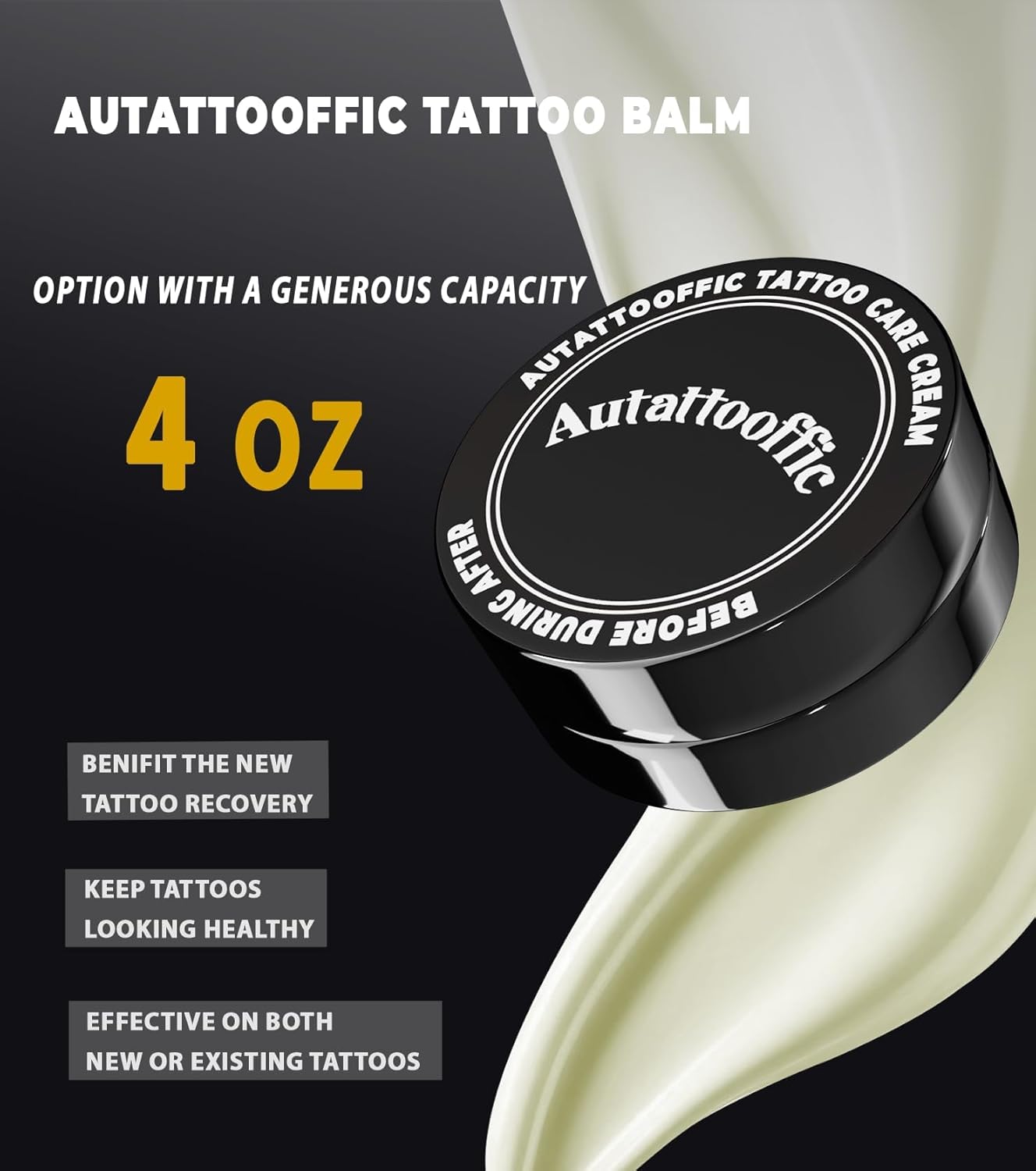 Tattoo Aftercare, Tattoo Lotion & Tattoo Balm, Color Enhancement & Daily Tattoo Moisturizer With Natural Ingredients, Heal New Tattoo and Revive Old Tattoo 2.2oz 1pcs