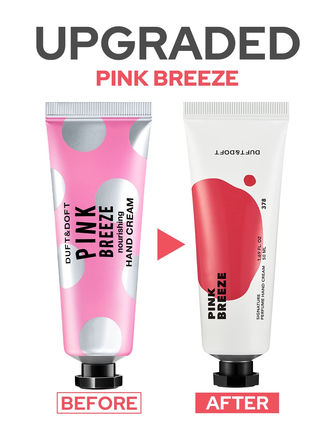 DUFT&DOFT Pink Breeze Signature Perfume Nourishing Hand Cream, Non-greasy, Refreshing Hydration, Shea Butter, Vitamin E, Feel-Good Fragrance – 1.69 oz.