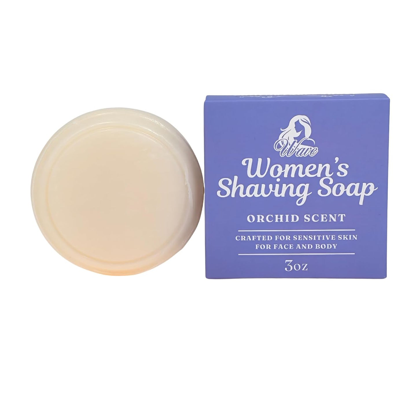 Orchid Scented Shaving Soap for Women – Shea Butter Enriched Moisturizing Bar for Sensitive Skin – Long-Lasting, Smooth Shave for Legs, Underarms & Bikini Area