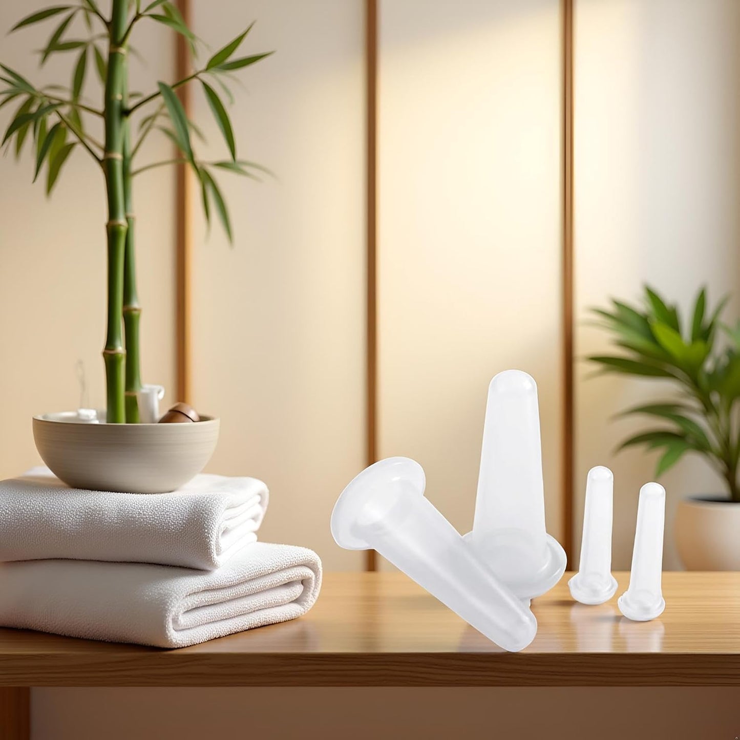 4Pcs Transparent Massage Cupping Set Silicone Mini Facial Cups Face Massager Helper Skin Care Neck Back Eyes Massaging Cup Safe to Use, Don't Worry About Burns Health Care Products