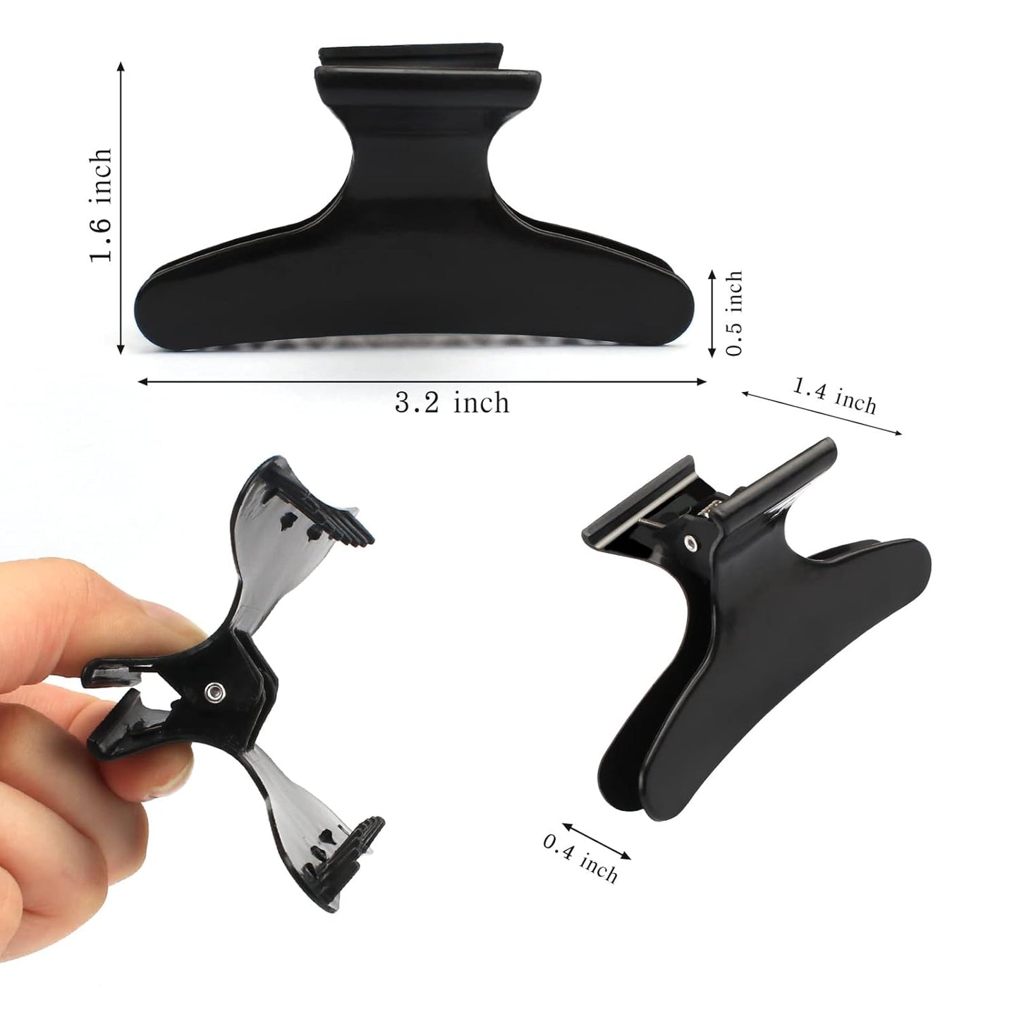 Ondder Butterfly Hair Claws and Pro Salon Clips for Styling, Sectioning, Cutting, Coloring - Hair Accessories for Women, Girls, Men