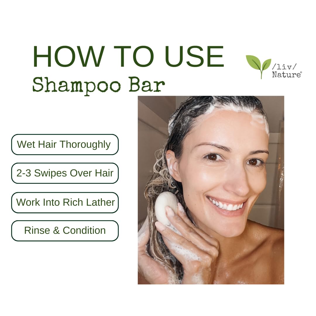 Shampoo Bar | Growth and Volume for Thin Hair | Rosemary, Biotin, Castor Oil | Travel Essentials | Handmade in USA 1-pk