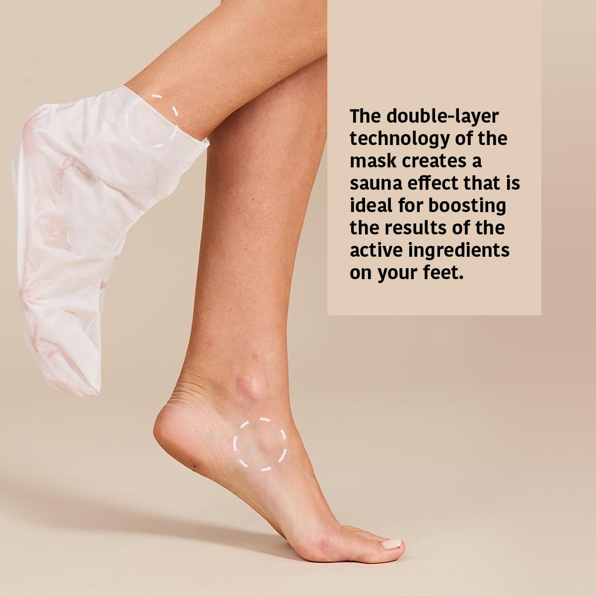 IROHA NATURE Nourishing Foot Mask Socks with Argan & Macadamia Oil | 4 Pairs | Intensive Treatment for Dry & Dehydrated Feet | Flash Effect | Natural & 100% Vegan