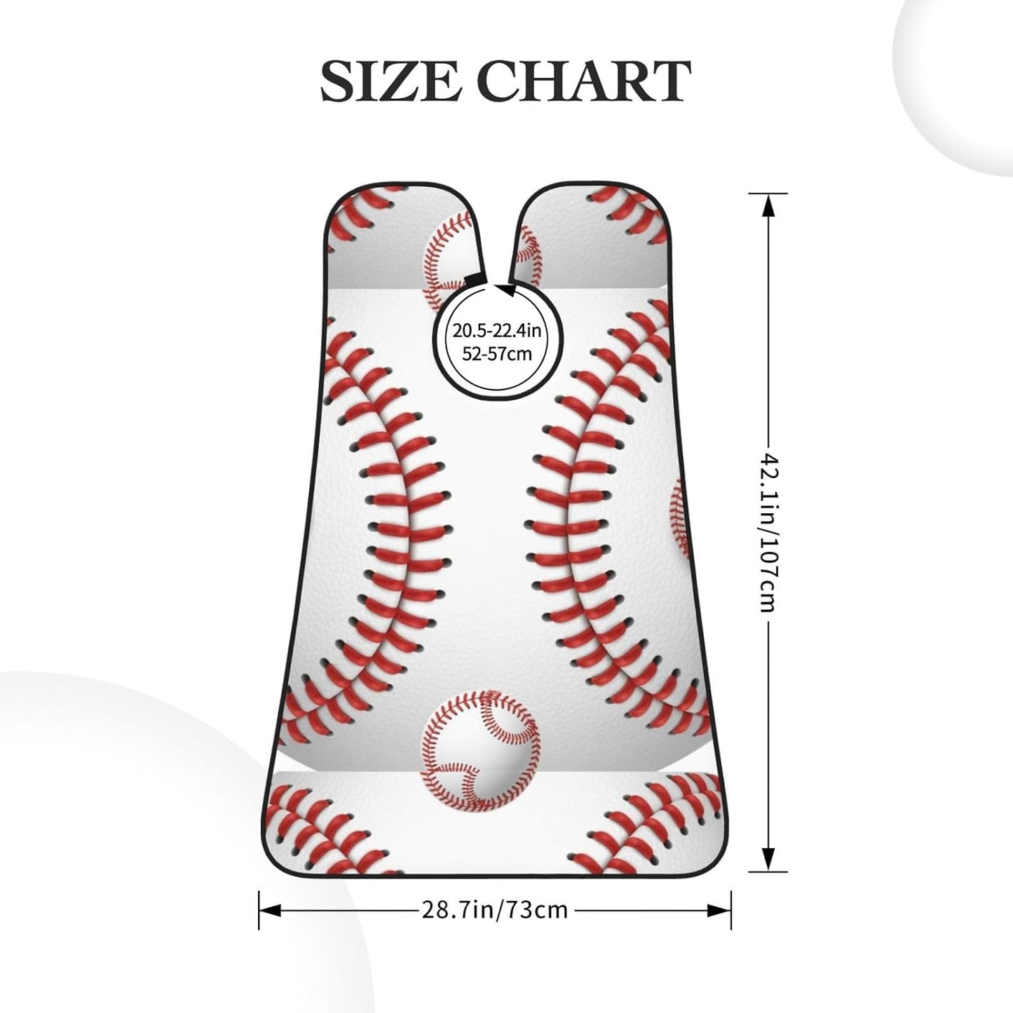 Beard Trimming Catcher Apron, Waterproof Non-Stick Grooming Bib for Shaving, Ideal for Men Dad Father’s Day, Baseball Shave Bib