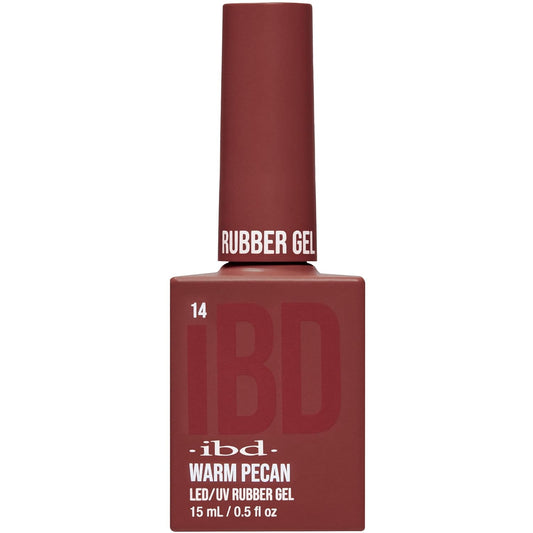 IBD Rubber Gel Polish - Warm Pecan, LED/UV Soak Off Builder Gel for Nails, Strengthening Base Coat for Nail Polish & Extensions, 0.5 fl oz