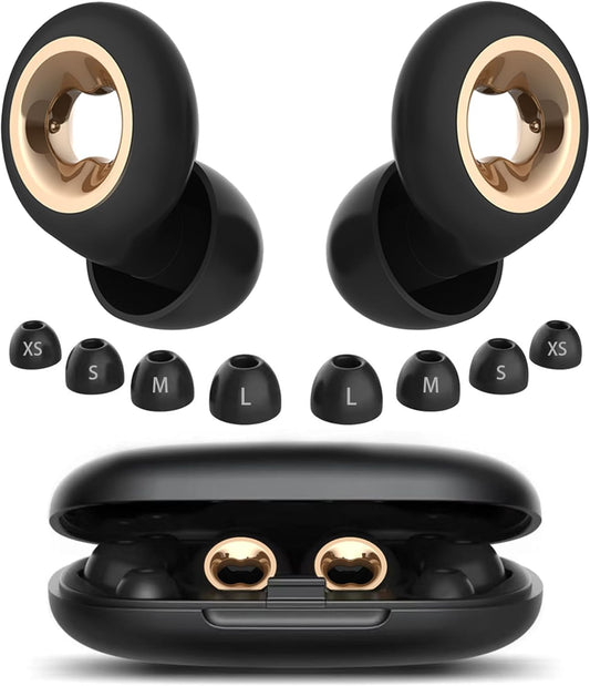 Ear Plugs for Sleeping 45DB Noise Cancelling: Ultra-Comfy Reusable Noise-Reducing Earplugs for Concerts & Travel & Snoring-Silicone Hearing Protection Earbuds with 8 Eartips