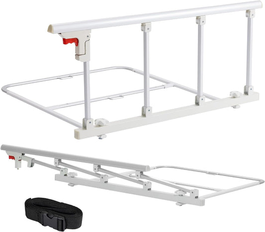 ELENKER Bed Safety Rail, Folding Bed Assist Handle Adjustable Medical Hospital Assistive Devices Bed Railing for Elderly Seniors Adults,37.8" x16.3