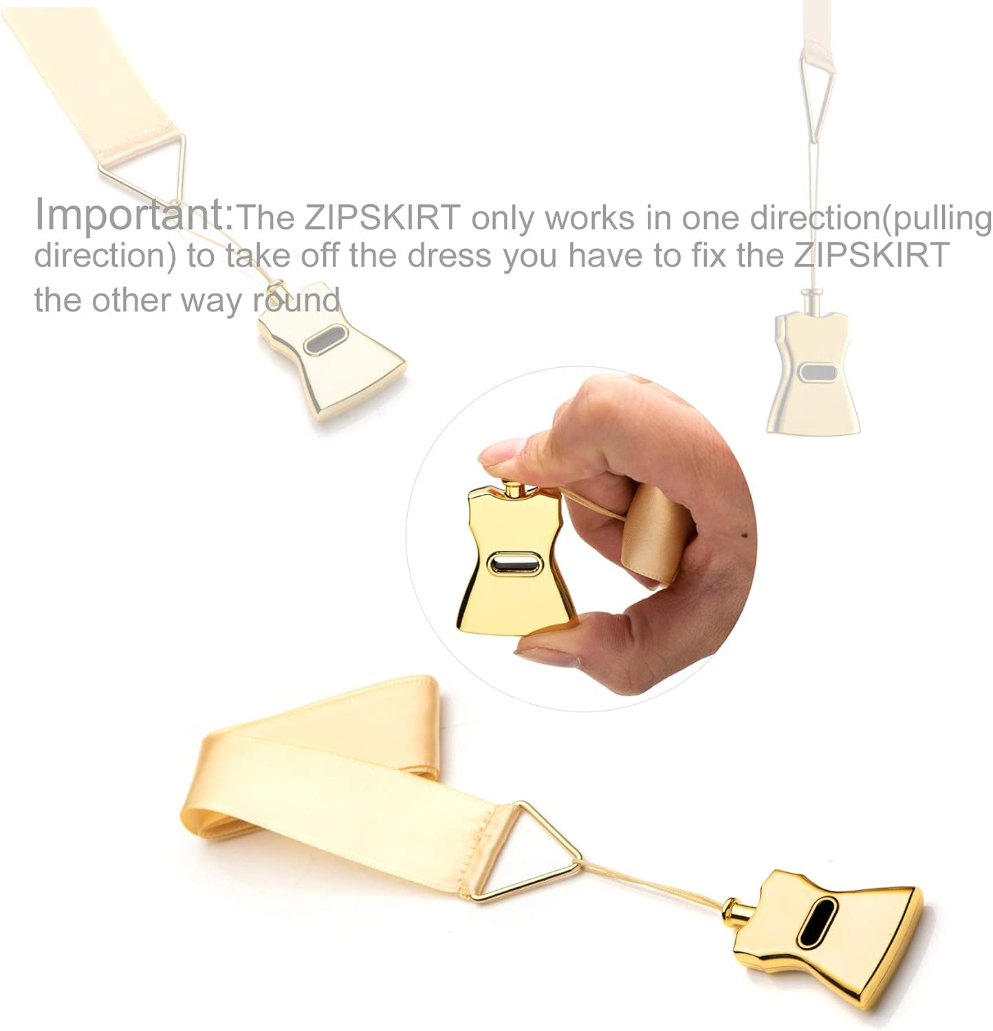 Zipper Helper, Easy Zip Up Dress Assistant - Works on Multiple Zipper Types, Firm Grip