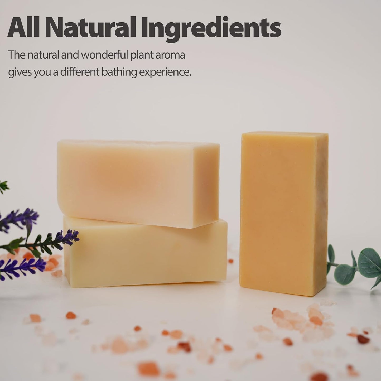 3 Pcs Clean Bar Soap with Vitamin E Olive Natural Essential Soap Bar Gift Set for Body Face Smooth Skin Bath Soap for All Skin Types Roman Chamomile,Frankincense,Lemongrass Soap Handmade