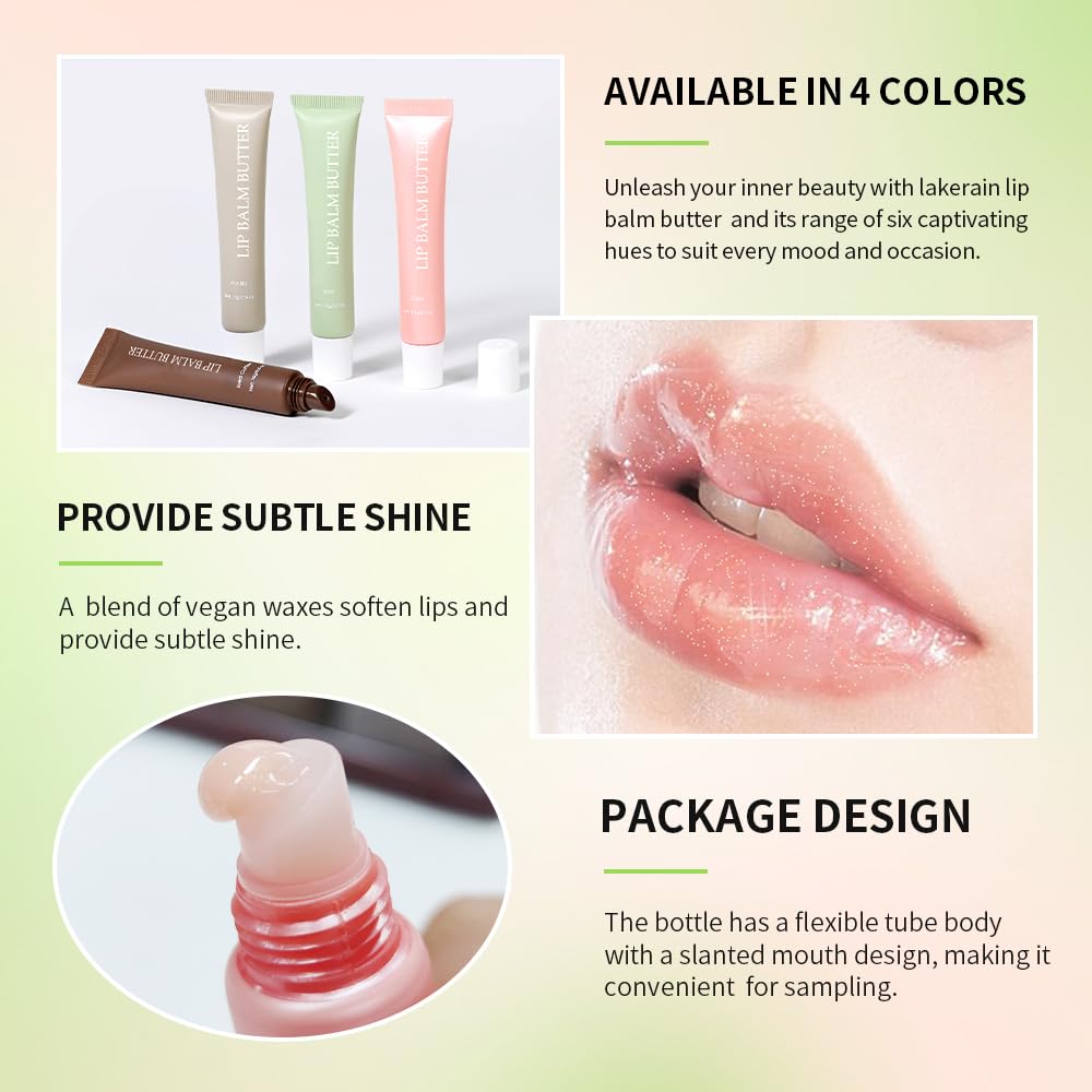Summer Lip Glossy Butter Lip Balm, Lip Gloss Set, Soothing Lip Skincare, Instant Moisture, Lightweight, Nourish, Hydrate, Moisturizing Tint, Non-Sticky, Long-lasting.