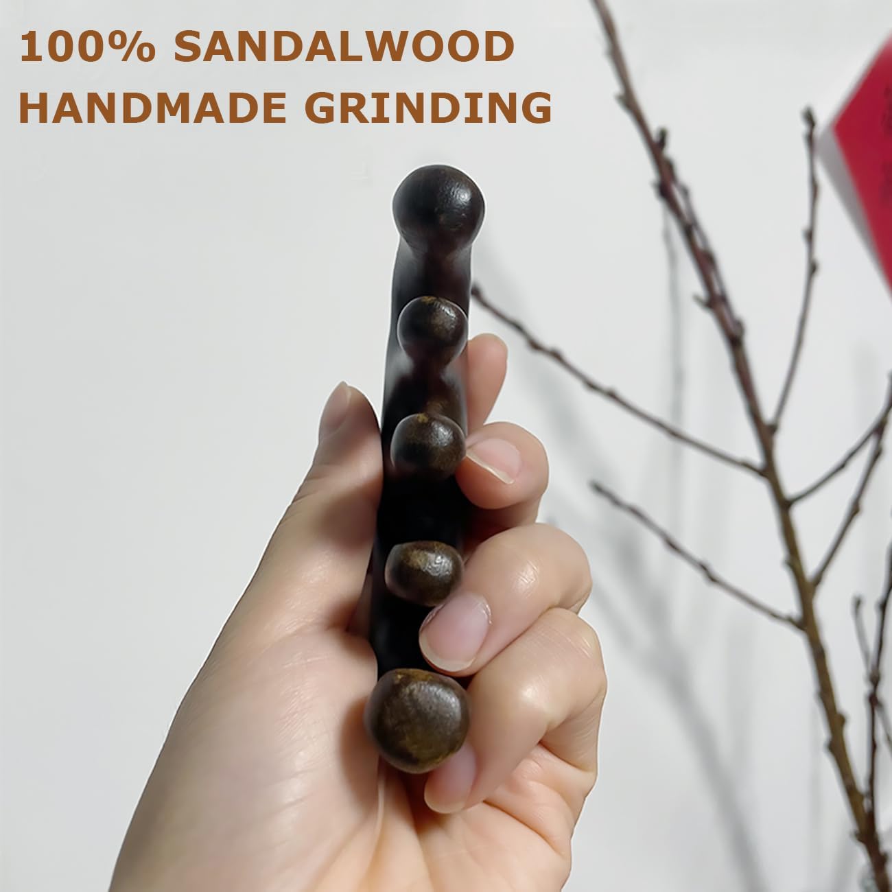 Wooden Scalp Massager Hair Growth - 100% Sandalwood Handmade Wide Tooth comb Comb, Head Massager Scalp and Acupoint Massage, Promote Blood Circulation