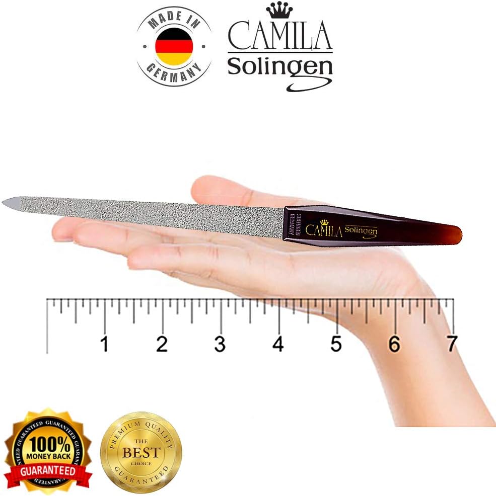 CS19 Sapphire Metal Nail File for Natural Nails Fingernail and Toenail Care, 8" Double Sided Coarse and Fine for Manicure and Pedicure