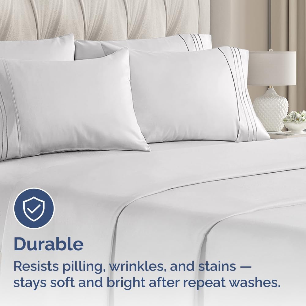 Standard Pillow Cases Set of 8 - Ultra Soft Hotel Quality Pillowcase Covers - Comfy & Wrinkle Free - Shrink, Stain and Fade Resistant - Machine Washable Pillow Protectors - 8 Piece Set - French Grey