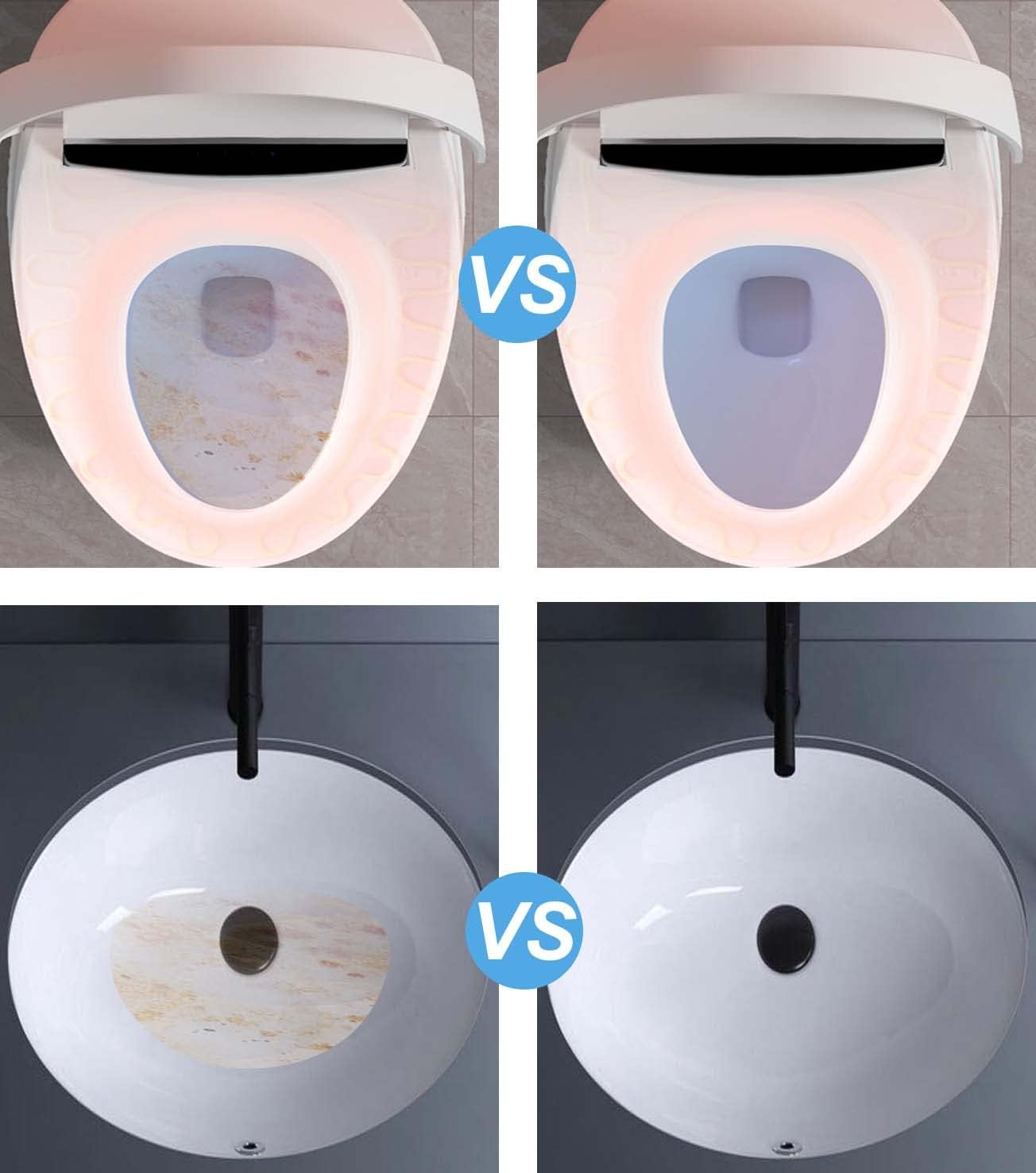 8 Pack Toilet Pumice Stone with Handle, Pumice Stone for Toilet Cleaning, Toilet Stone for Household Cleaning, with 8 Pack Label Manuals