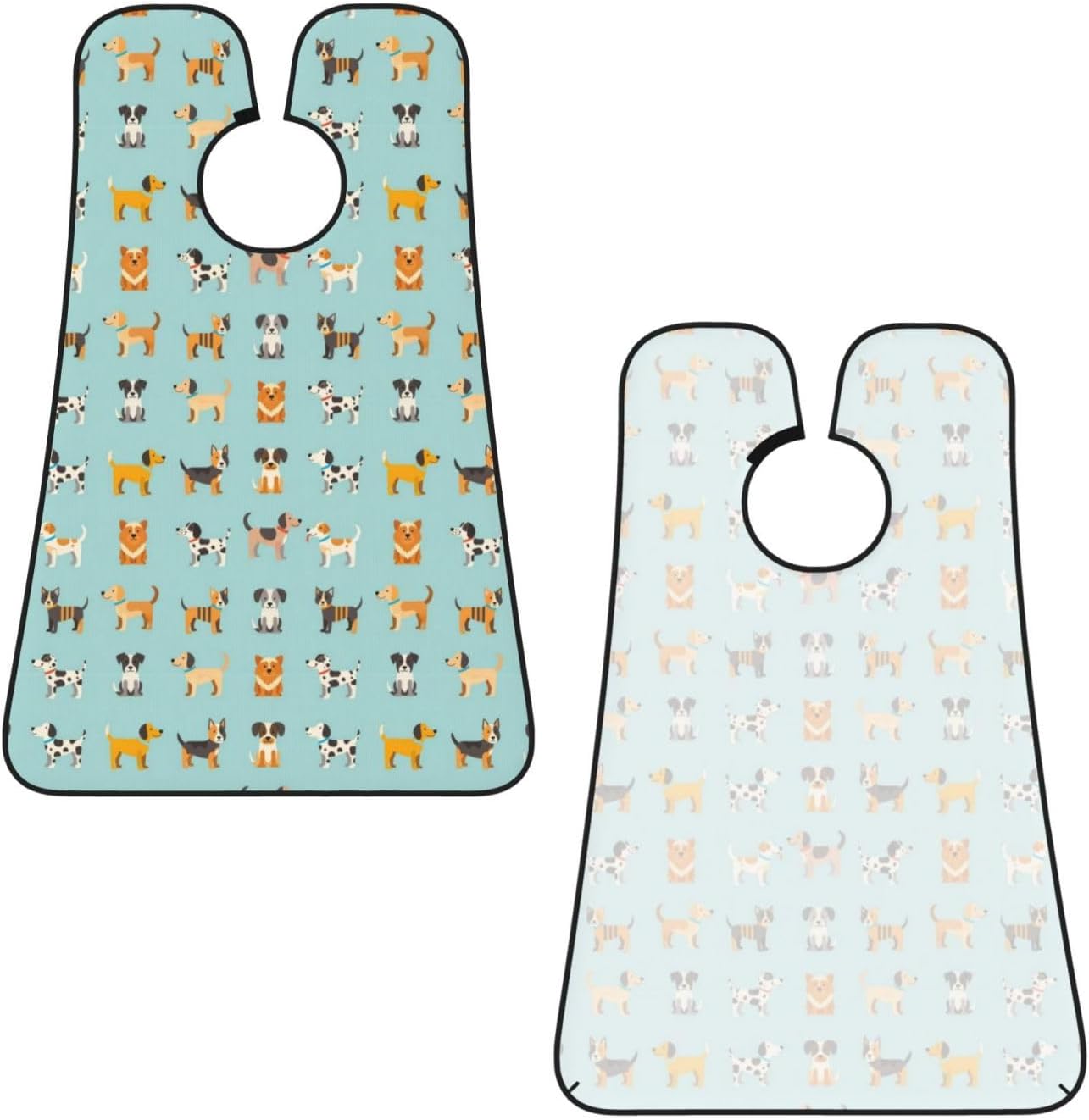 Beard Grooming Cape, Waterproof Hair Catcher for Shaving Trimming, Non-Stick Bib Apron Gifts for Dad Men, Cute Different Dogs Shave Bib