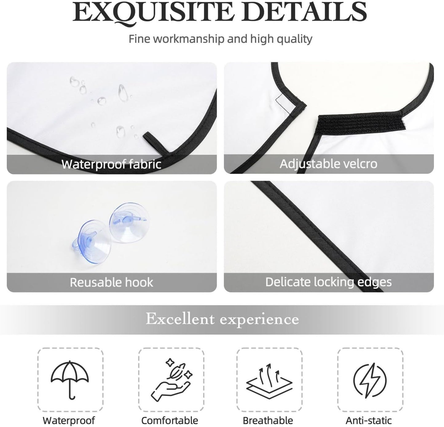 No-Slip Shaving Bib, Beard Grooming Apron with Strong Suction Cups, Ice Hockey Ball Soccer Basketball Baseball Football Sport