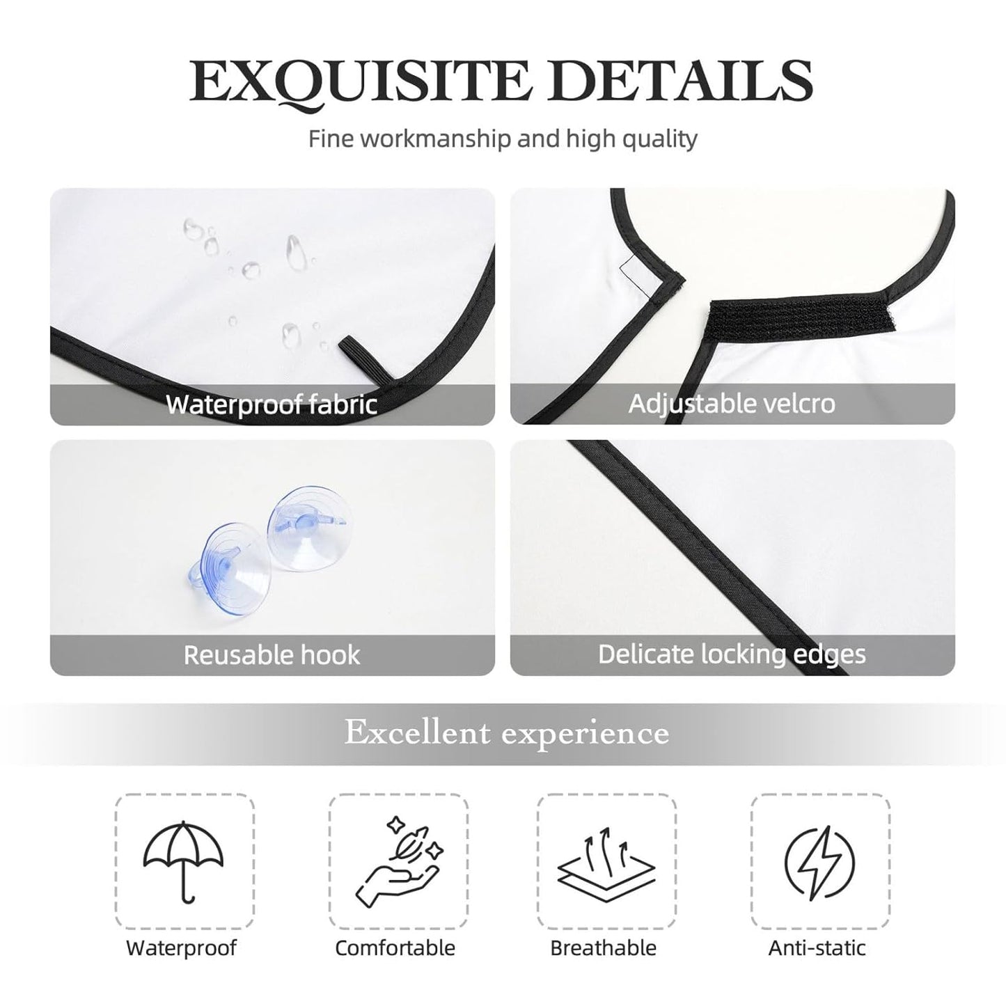 Beard Beard Bib Apron, Beard Hair Catcher For Men Shaving, Waterproof With Suction Cups