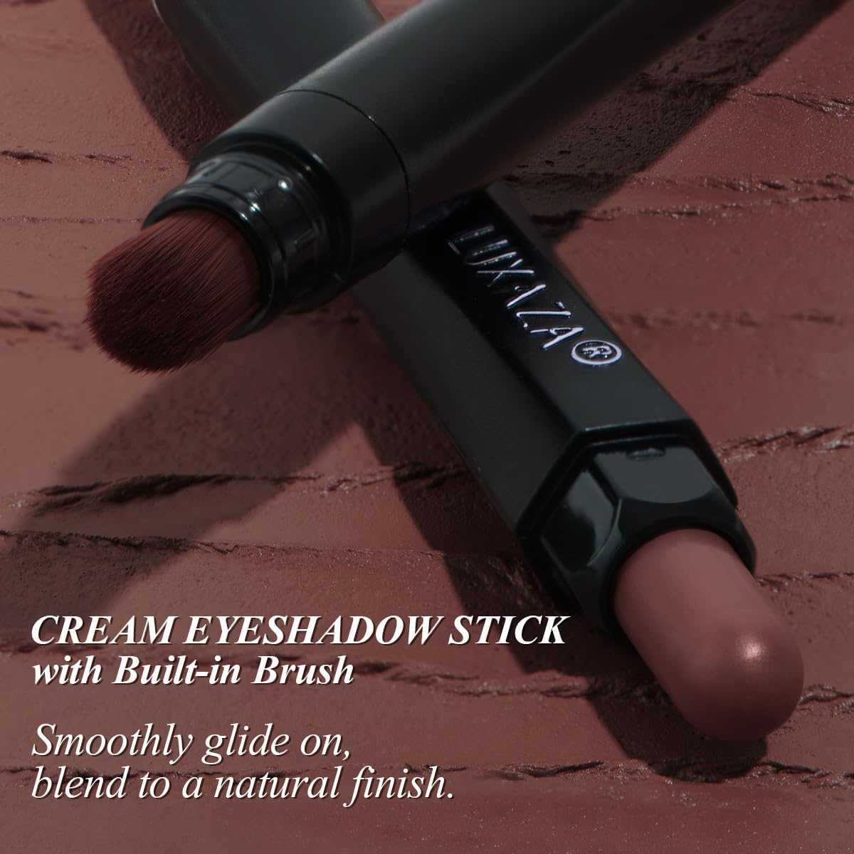 Neutral Eyeshadow Stick Makeup Set, Metallic Shimmer Matte Cream Eye Shadow Eyeliner Brightener Pencil Crayon - Cinnamon Coco