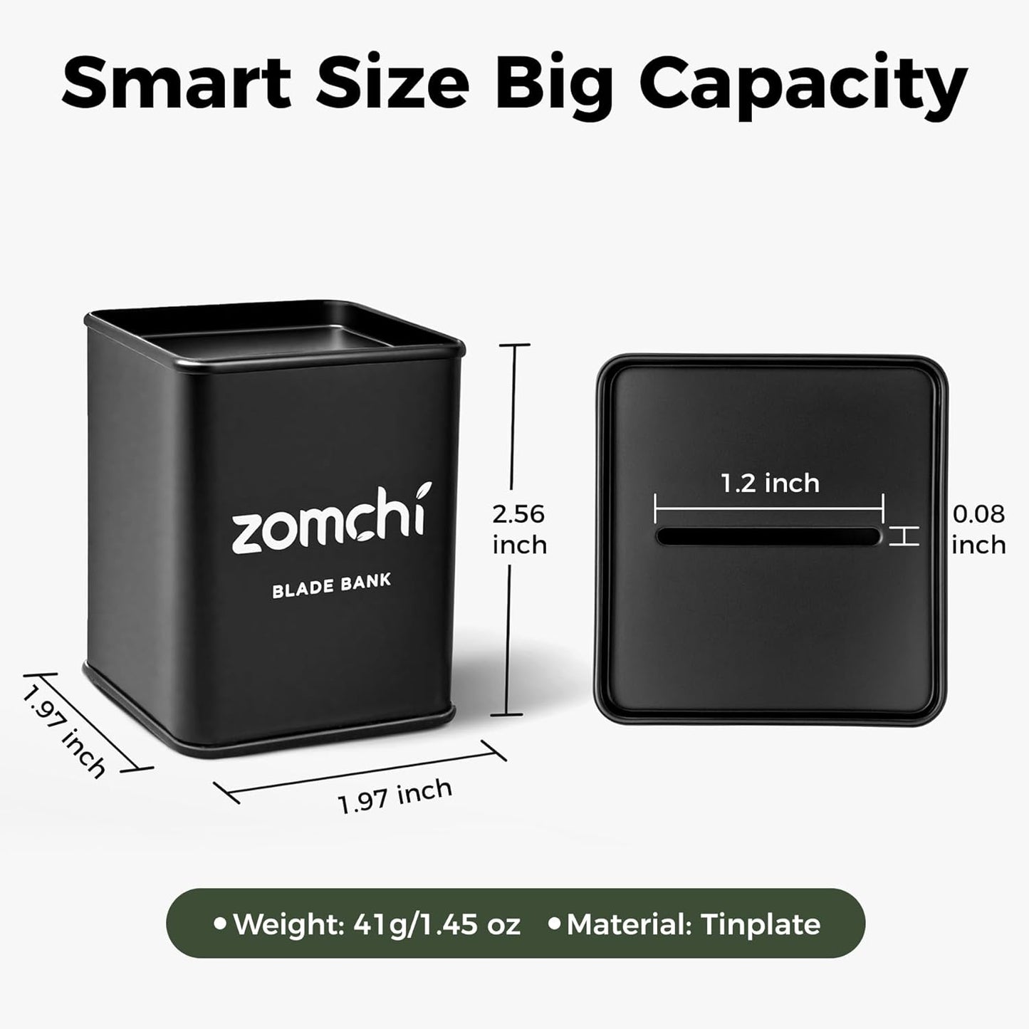 ZOMCHI Razor Blade Bank for Safety Razor Blade Storagement, Used Double Edge Safety Razor Blade Disposal Case (Black)