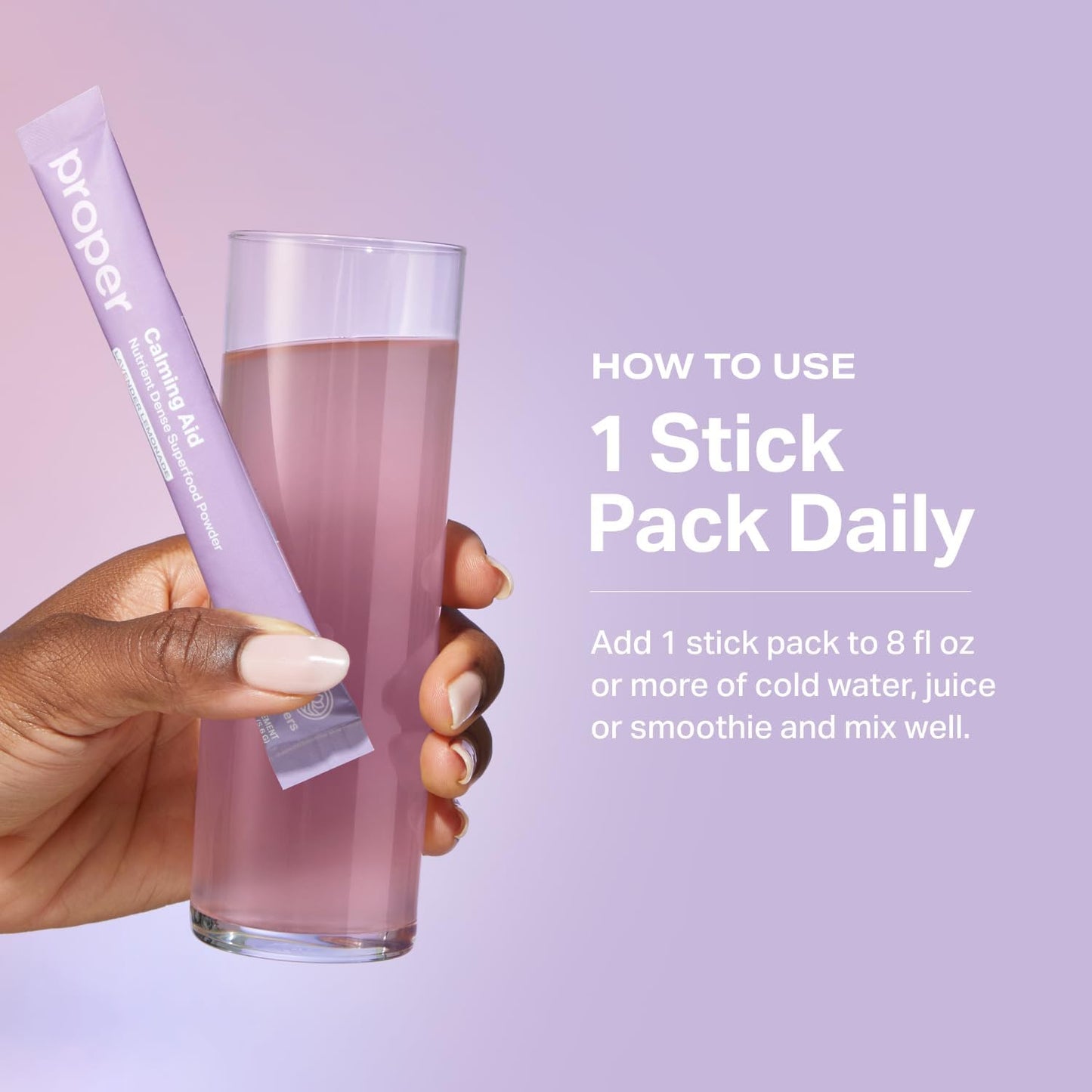 Proper, The Lavenders Calming Aid. Sleep and Relaxation Drink Mix. GABA L-Theanine Supplement with Magnesium, Lavender, Lemon Balm, and Ashwagandha. Natural Calm Stress Support Supplements