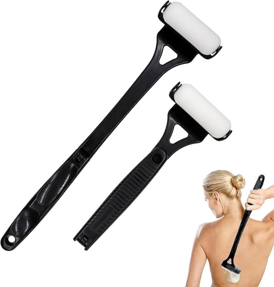 Lotion Applicator for Back & Body - Foldable 21.5" Back Lotion Applicator with 3 Replacement Rollers, Sunscreen Applicator & Lotion Back Roller for Daily Skin Care & Aids