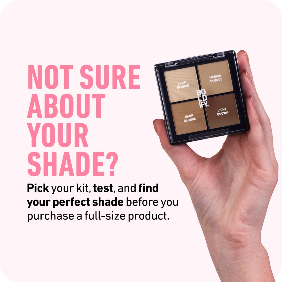 BOLDIFY Hairline Powder Color Sample Kit - Root Touch Up Hair Color for Gray Coverage - Bald Spot Concealing Hair Powder for Women & Men - 48-Hour Stain-Proof - Dark Browns + Black