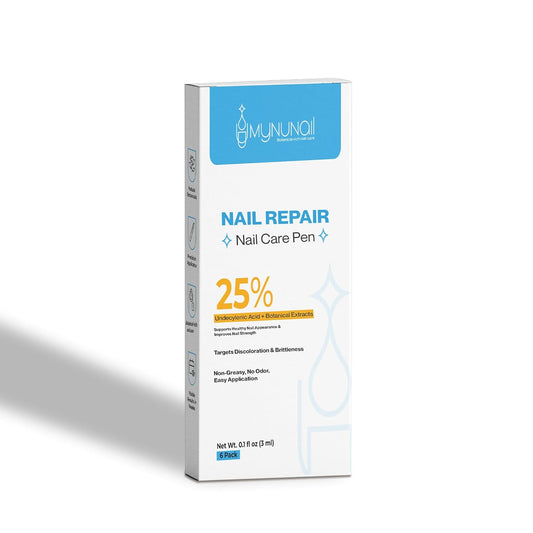 Nail Care/Conditioning Pen – Botanical Oils for Healthy, Clear-Looking Toenails and Fingernails – Fast Precision Brush Application Nail Repair Pen, Appearance of Clear Nails - Pack of 6