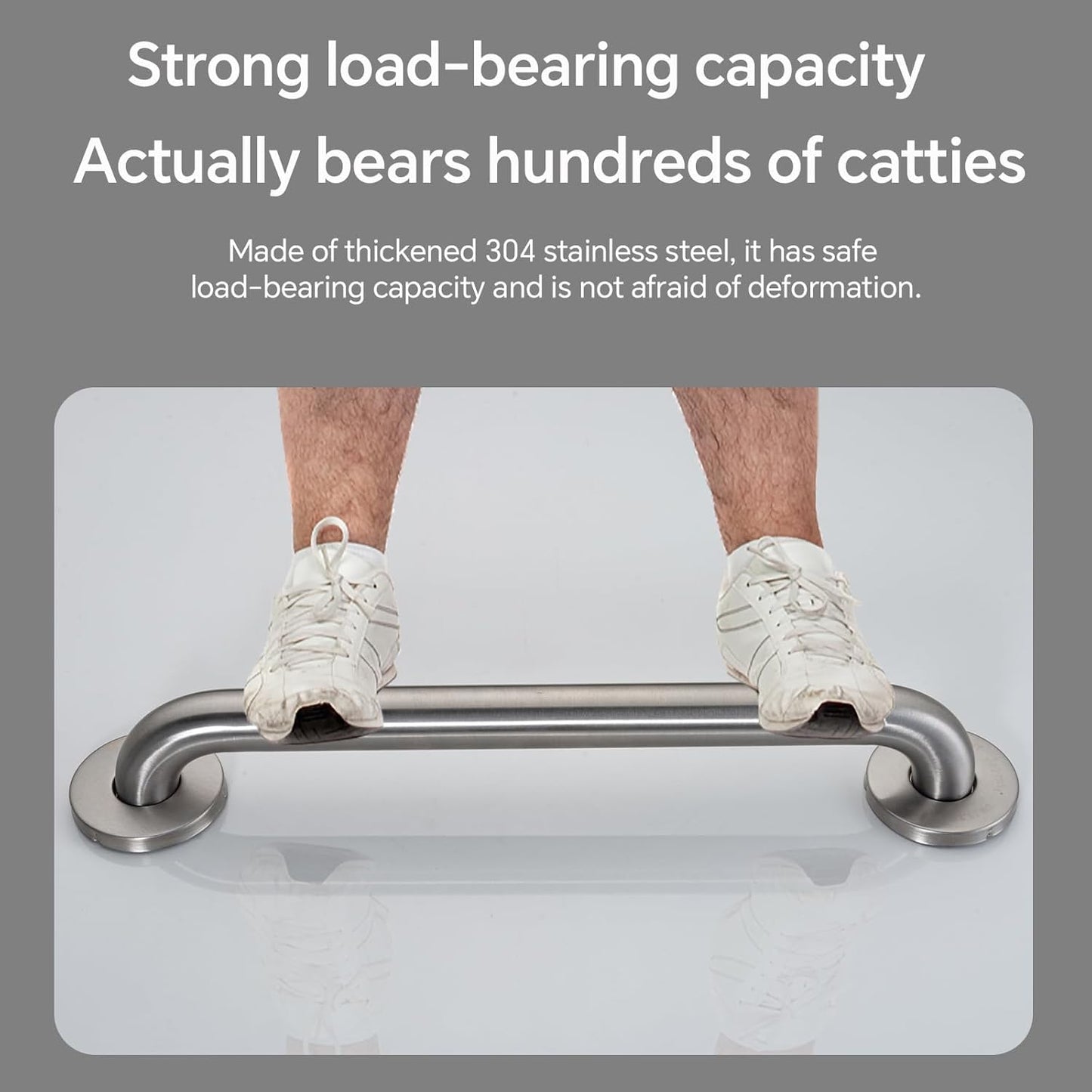 Joyrain 16-inch Bathroom Safety Grab Bar - 500lb Weight Capacity ADA Certified Anti-Slip Handle for Shower/Tub/Toilet, Elderly & Disabled Assist (Brushed Stainless Steel, 36 inch)