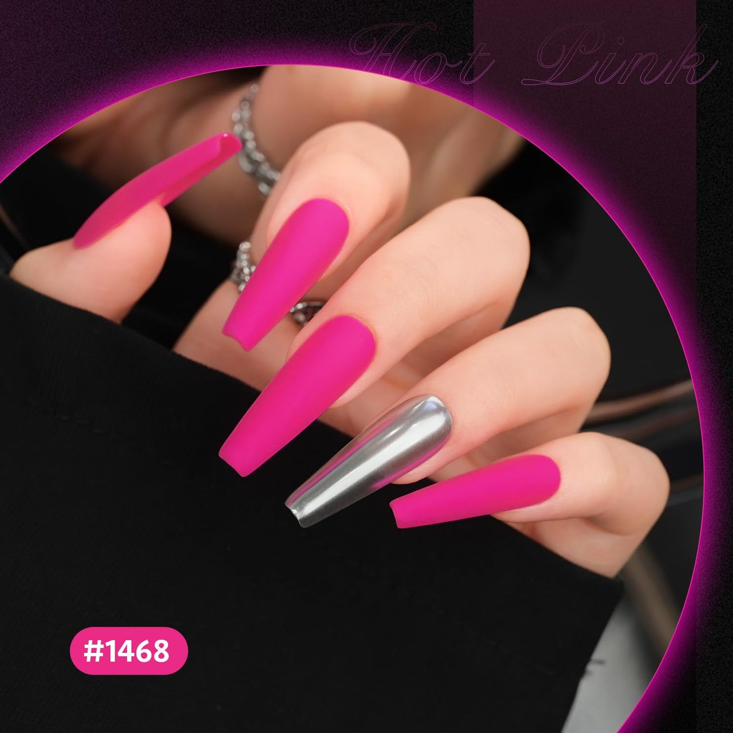 GAOY Hot Pink Gel Nail Polish, Baby Pink Peony Neon Gel Polish Kit for Salon Manicure and Nail Art DIY at Home, Gift for Women