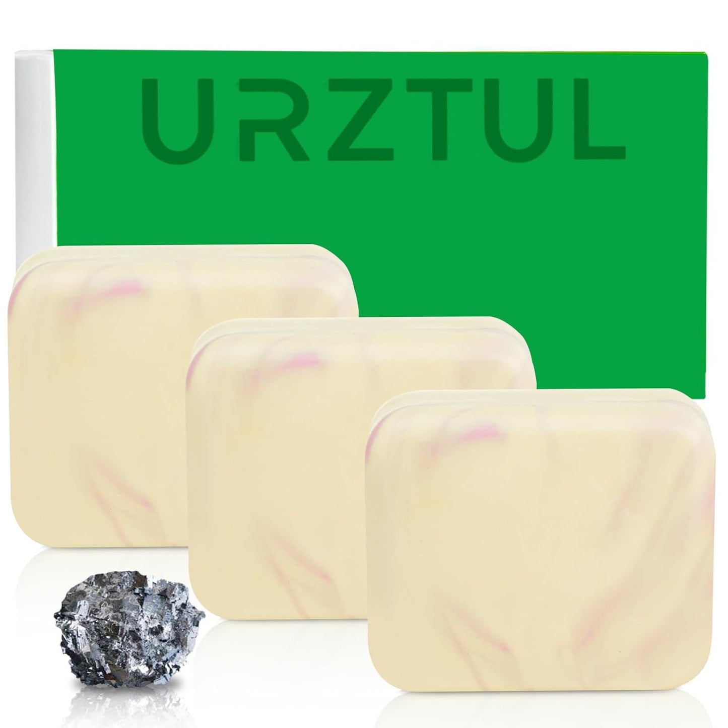 3 PCS Zinc Pyrithione Soap Bars, Gentle Exfoliating Cleansing Bath Bar for Body & Face Skin Care