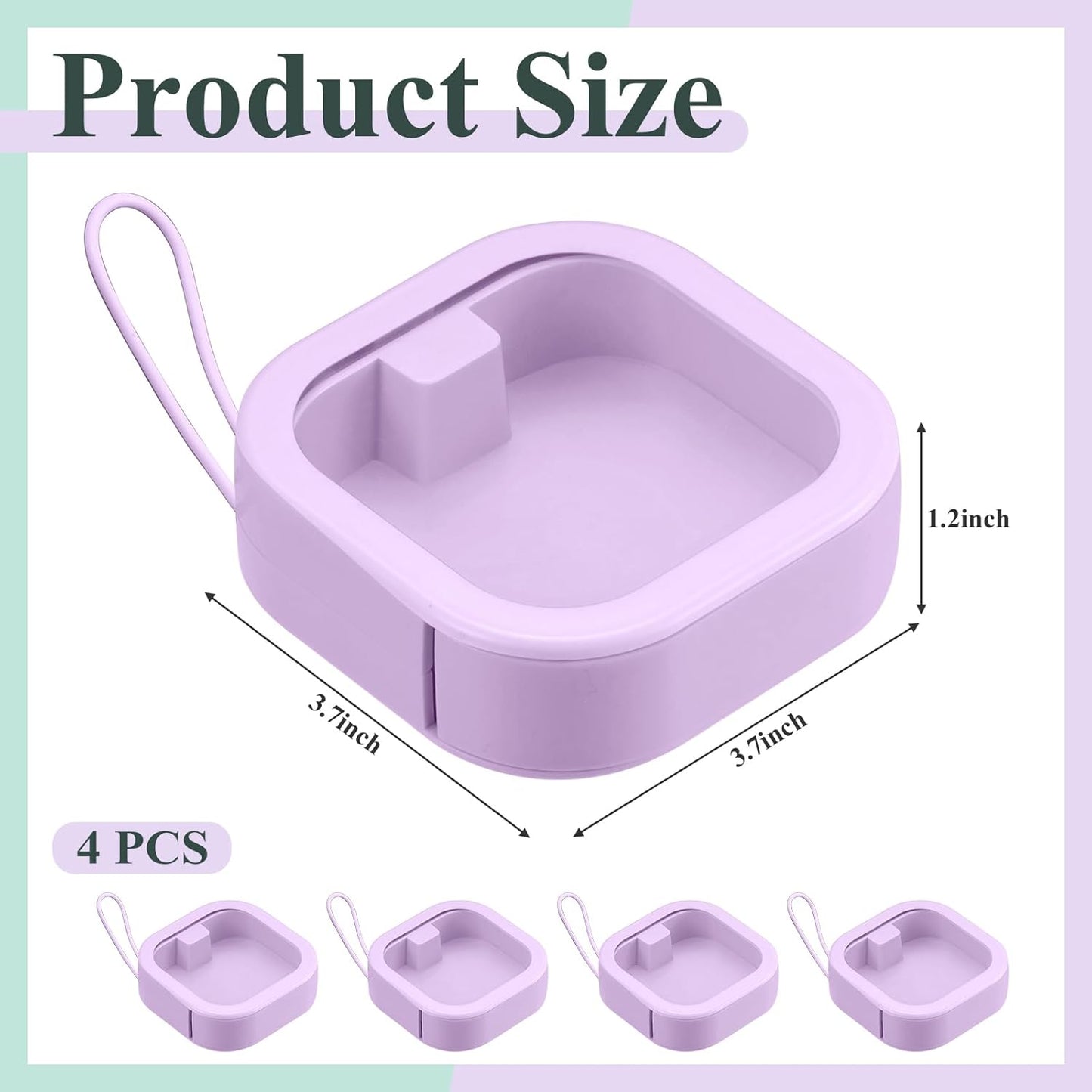 Kathfly 4 Pcs Purple Hair Tie Organizer Portable Hair Accessory Storage Containers Stackable Tie Bobby Pin Holder Home Cotton Swab Dispenser Accessories Jewelry Organizer Box