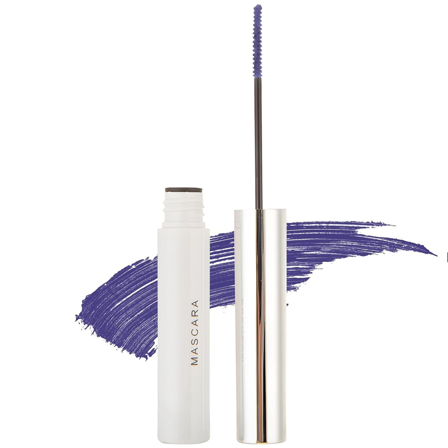 Waterproof Mascara for Eyes White Black Brown Purple Long-lasting colored Mascara Eye Makeup Fast-Dry (Purple, 0.17 Fl Oz)