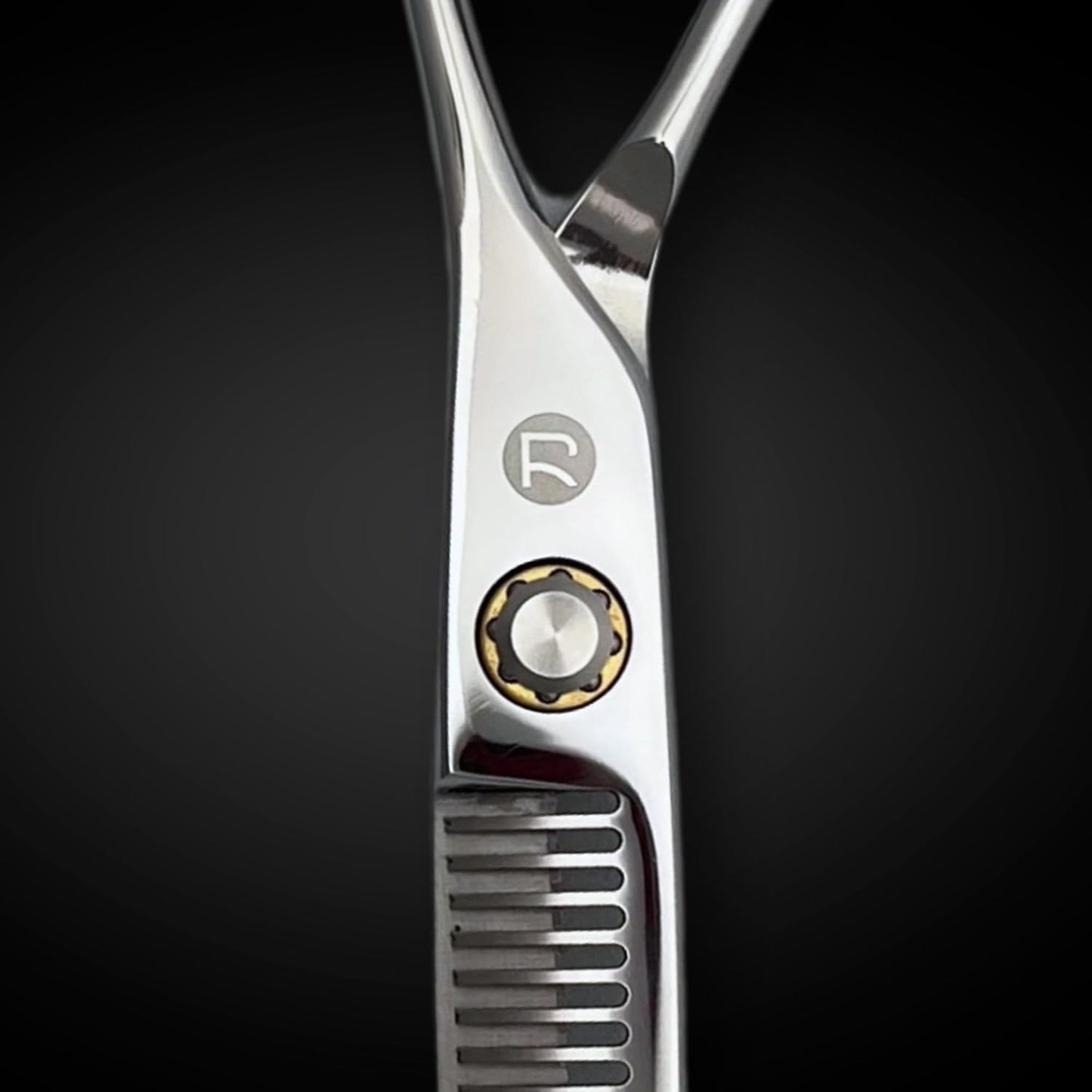 Professional Hair Cutting Scissors - 6 or 7 Inch Sizes - Convex Blade - Japanese 440C Stainless Steel - For Wet or Dry Cutting - Saki Shears Musashi For Hairdressers and Barbers (Thinning 6 Inches)