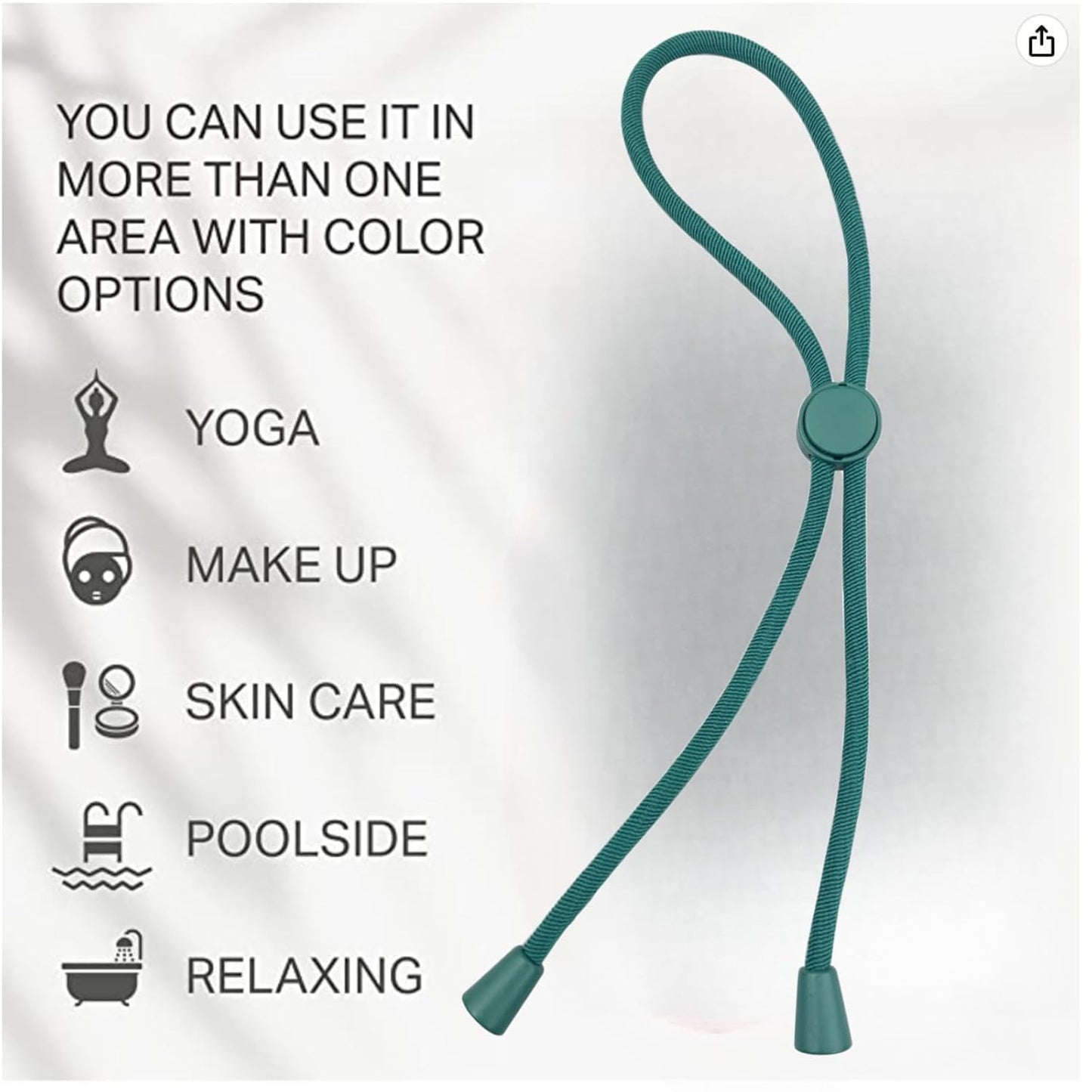 6 Pcs Adjustable Hair Ties for Thick Hair&Natural Hair,No Damage Ponytail Holders,Easy to Use for Buns,Soft Locs, Dreads,Afro Puffs&Curly Hair Accessories,3 Colors Bracelet Hair Ties Bulk (Green)